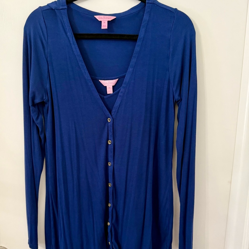 Lilly Pulitzer Lorne twin set in High Tide Navy
